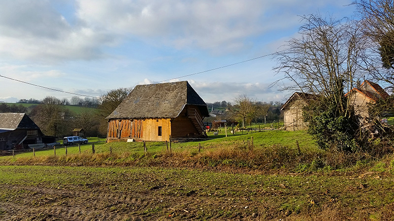 Une vue prise du chemin du parcours Flaubert.